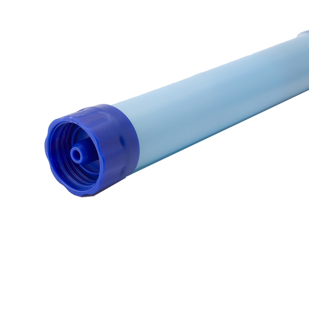(1500L) Notfall Wasser Filter für Camping / Wandern mit Strohhalm / Trageschlaufe - Blau