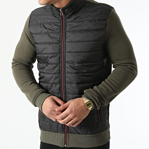 Veste Zippée GW-2518 Vert Kaki Noir