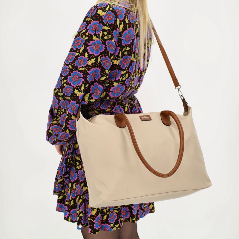 Charm London Buckingham Laptoptas 15,6 inch Zand