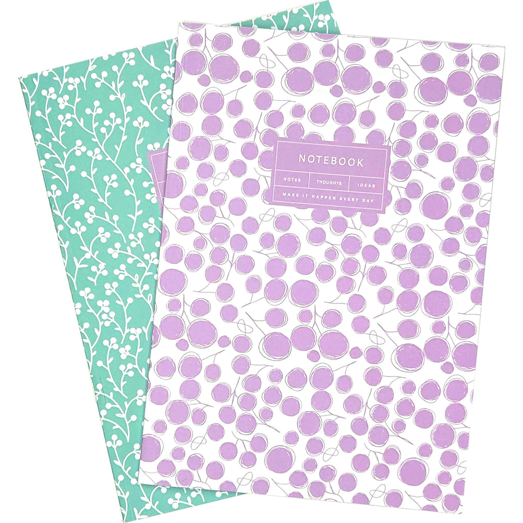 Conjunto 2Caderno Agrafado A5 Liso 96F Bloom Note!