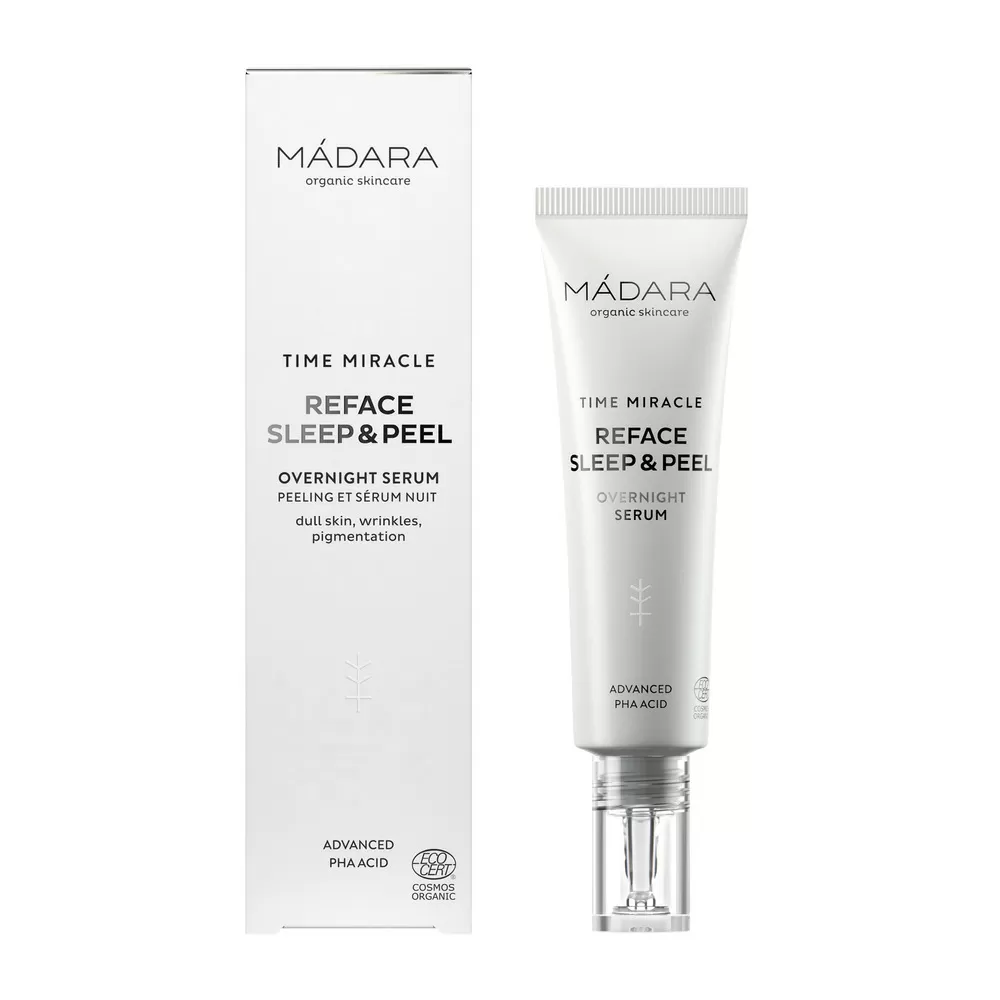 Mádara Time Miracle Reface Sleep & Peel Overnight Serum - 30 ml.
