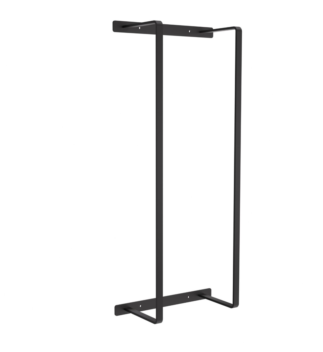 Sanigoods Basil verticale handdoekrek 28x67cm zwart mat