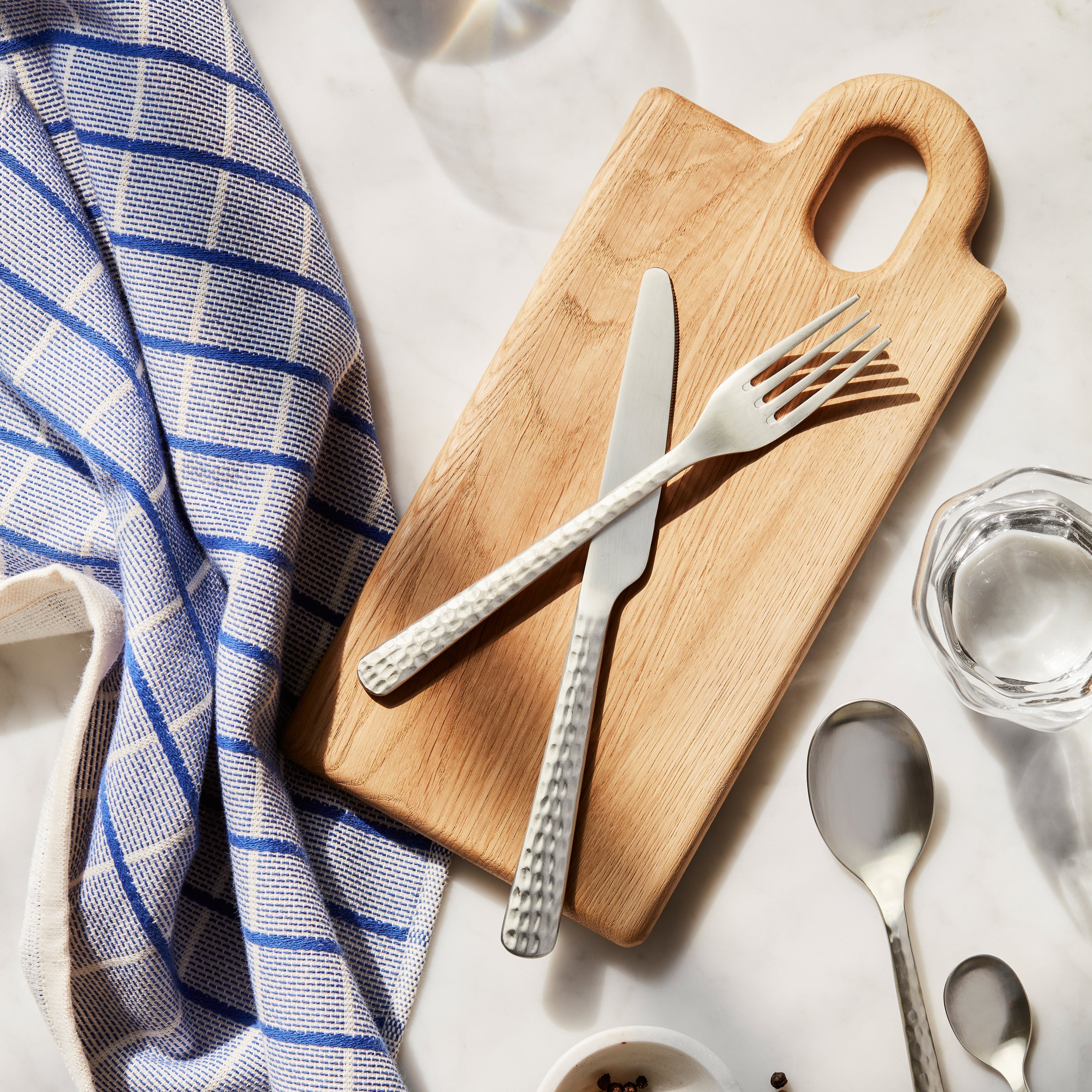 Broste Copenhagen Hune Hammered Bestekset 16-delig - Zilver
