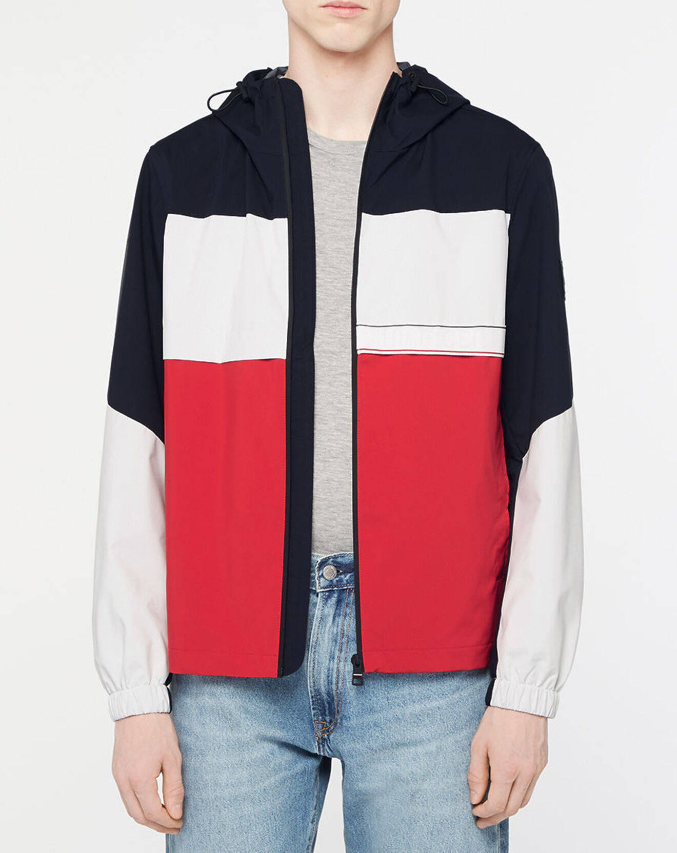 Tommy Hilfiger Blouson Technique Global Colorblock bleu/rouge/blanc
