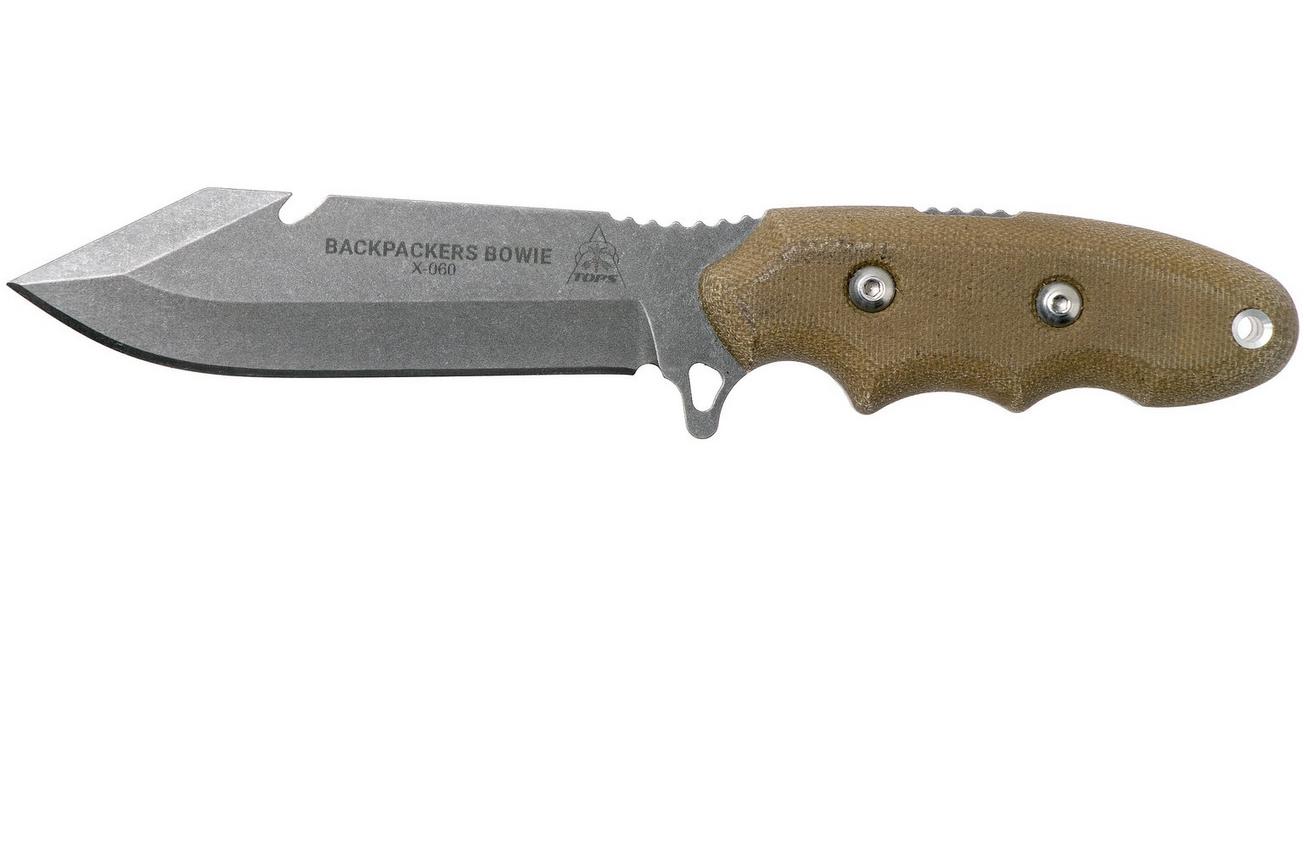 TOPS Knives Backpacker's Bowie BPB-01 vaststaand mes