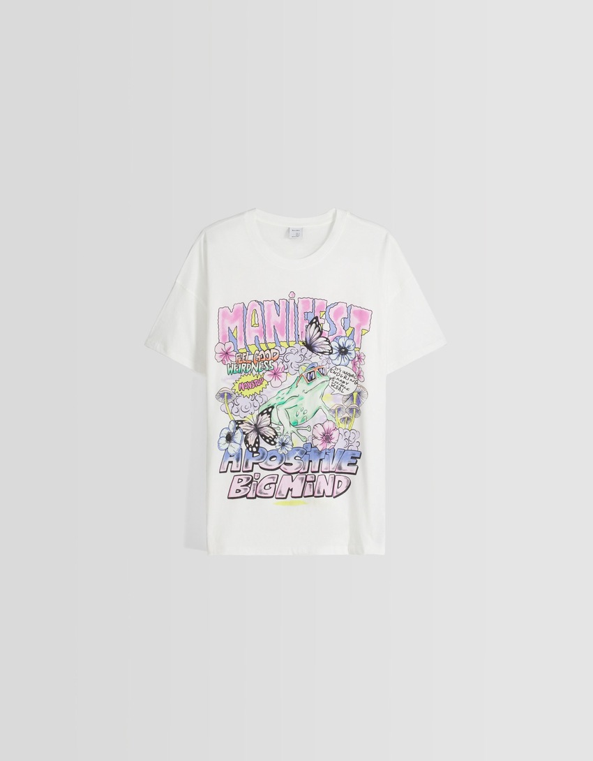 Camiseta de manga curta com estampa