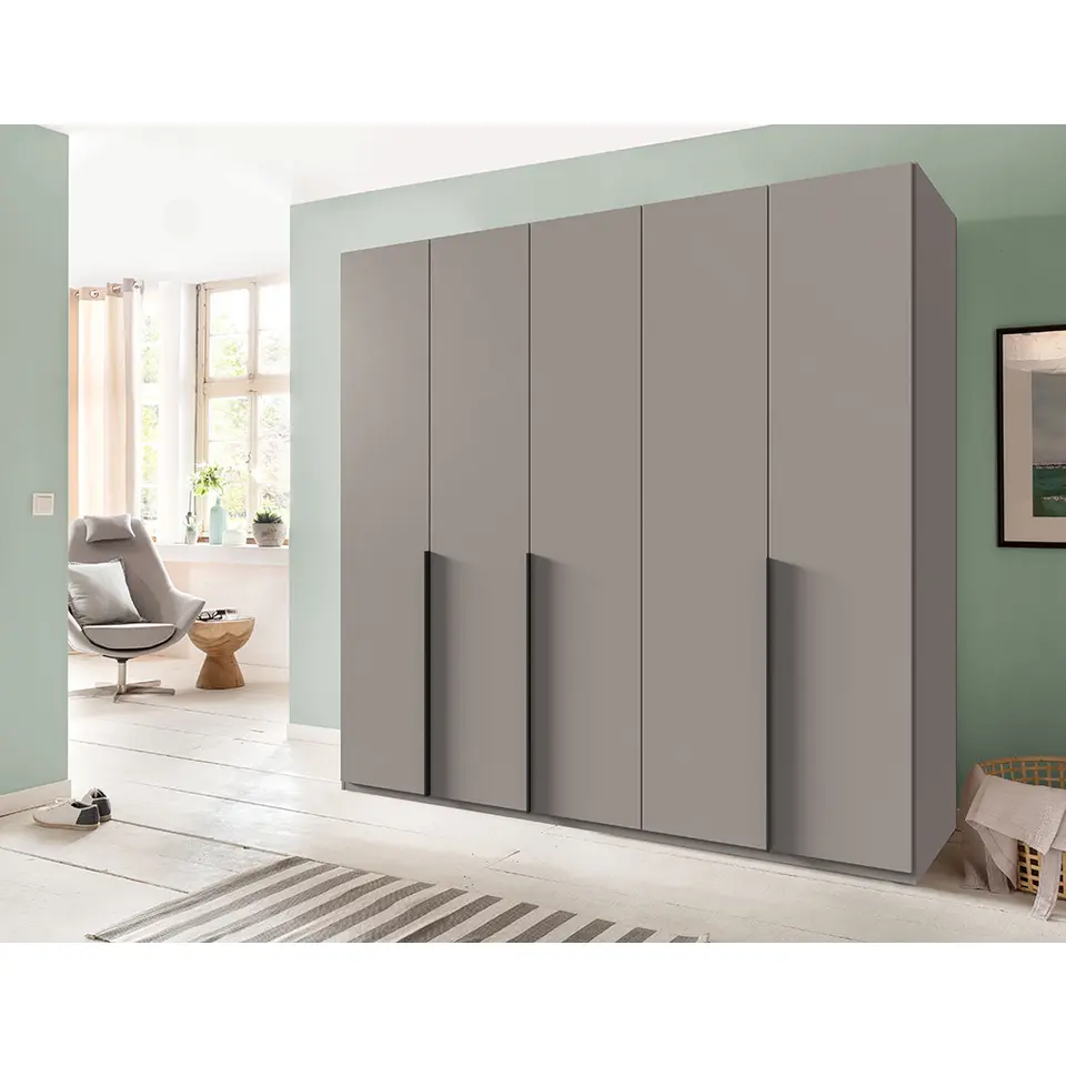 Kledingkast Milaan 5-deurs - greige - 208x225x58 cm