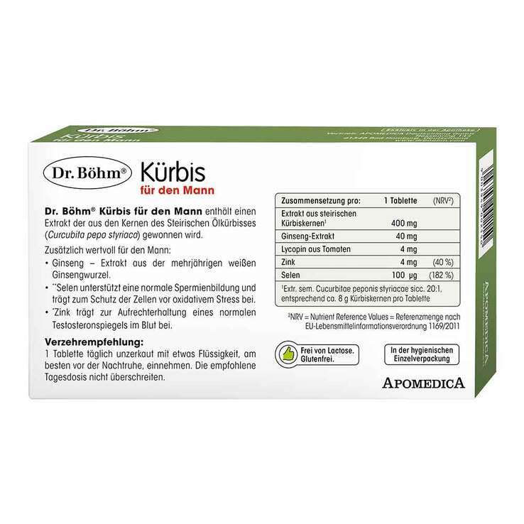 Dr. Böhm Kürbis für den Mann Tabletten, 30 St