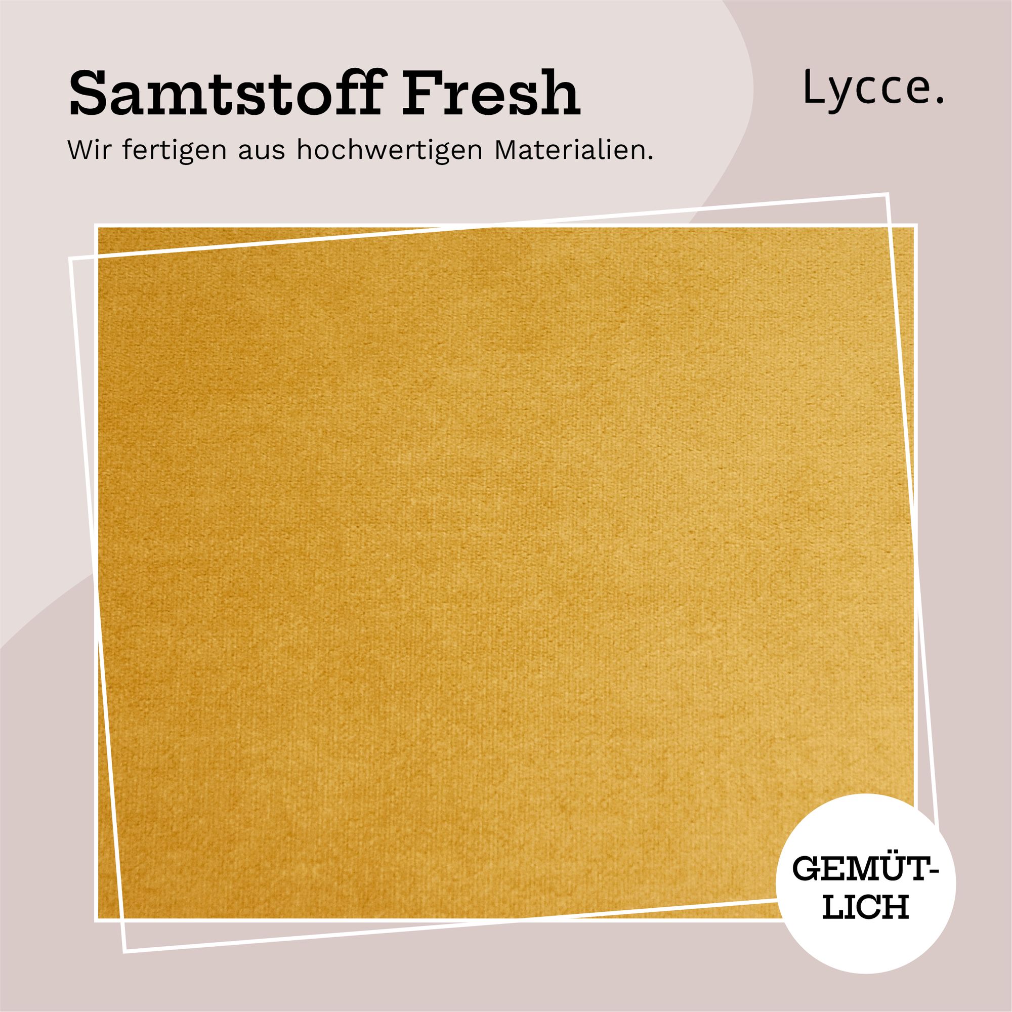 Lycce L Klemmkissen Sitzkissen mit 1 Leiste, Samt FRESH, Breite 1,15m