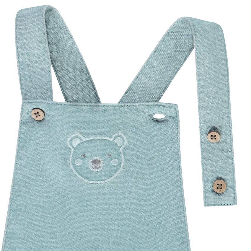 Ensemble 2 pièces body manches courtes + barboteuse pour bébé garçon - Vert