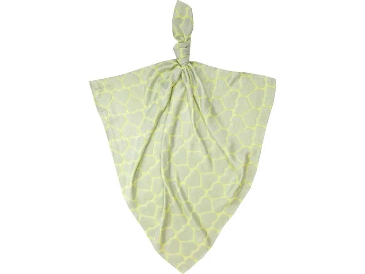 Texpol Bamboo muslin square Colorful Dreams 120x120 cm hearts yellow (TEX000143)