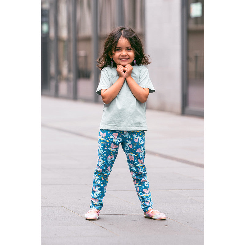 Drachen Leggings Blau