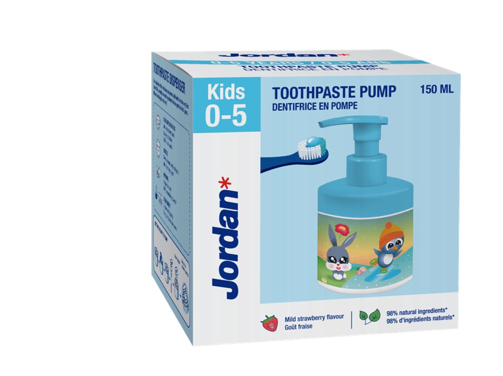 PASTA DE DENTES JORDAN PUMP INFANTIL 0-5 ANOS 150ML
