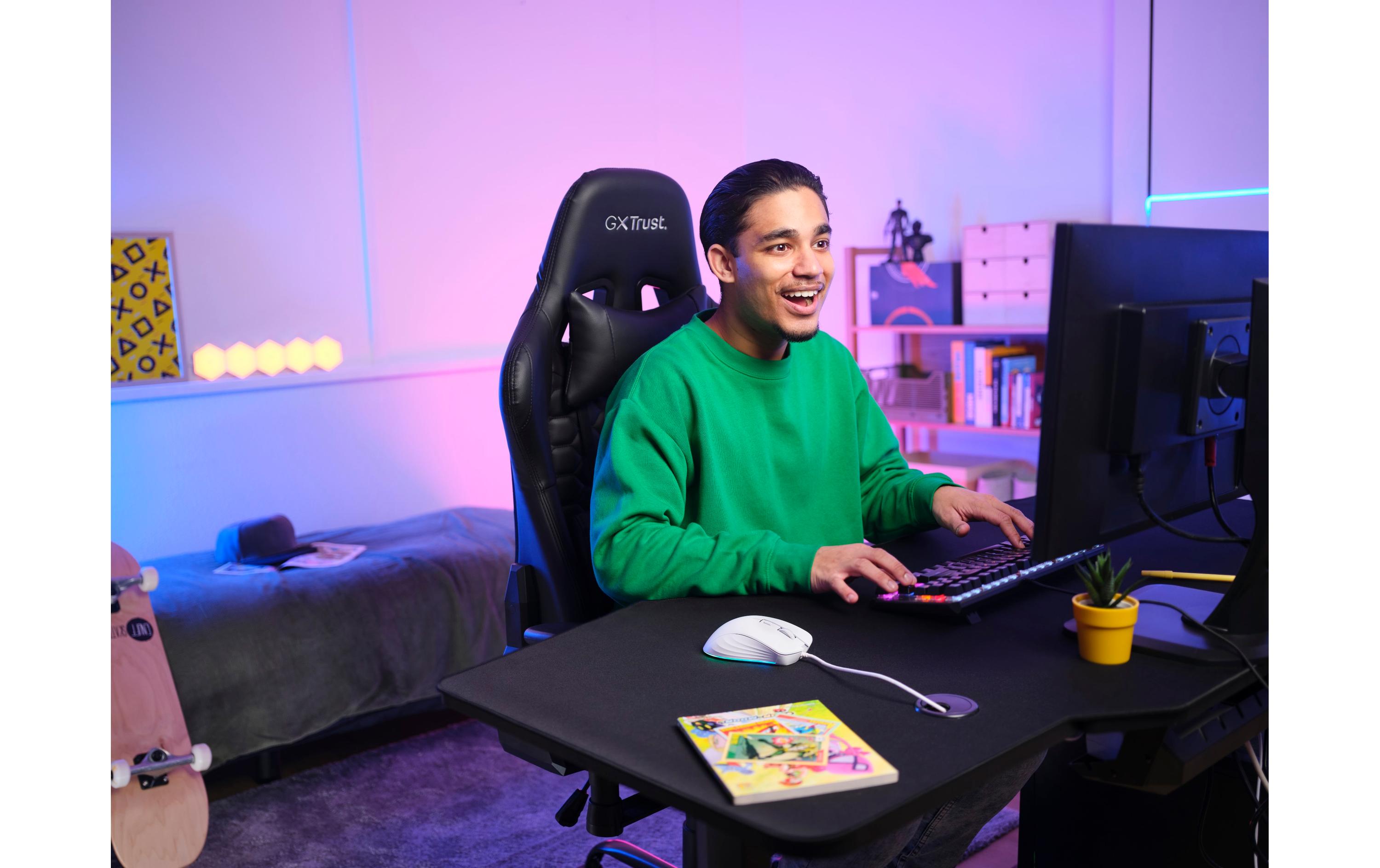 Gaming-Maus GXT924W YBAR+ WeissGaming-Maus mit RGB LED-Beleuchtung