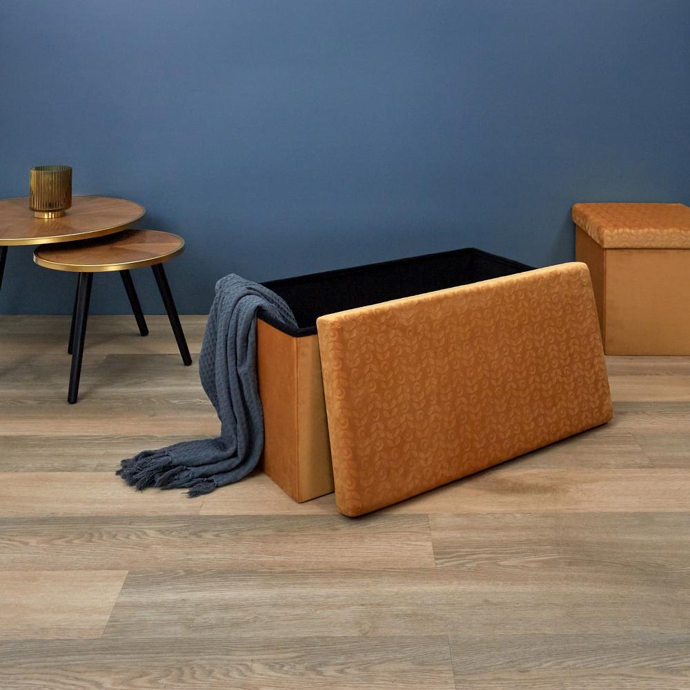 COFFRE BANC PLIABLE RETRO MOUTARDE