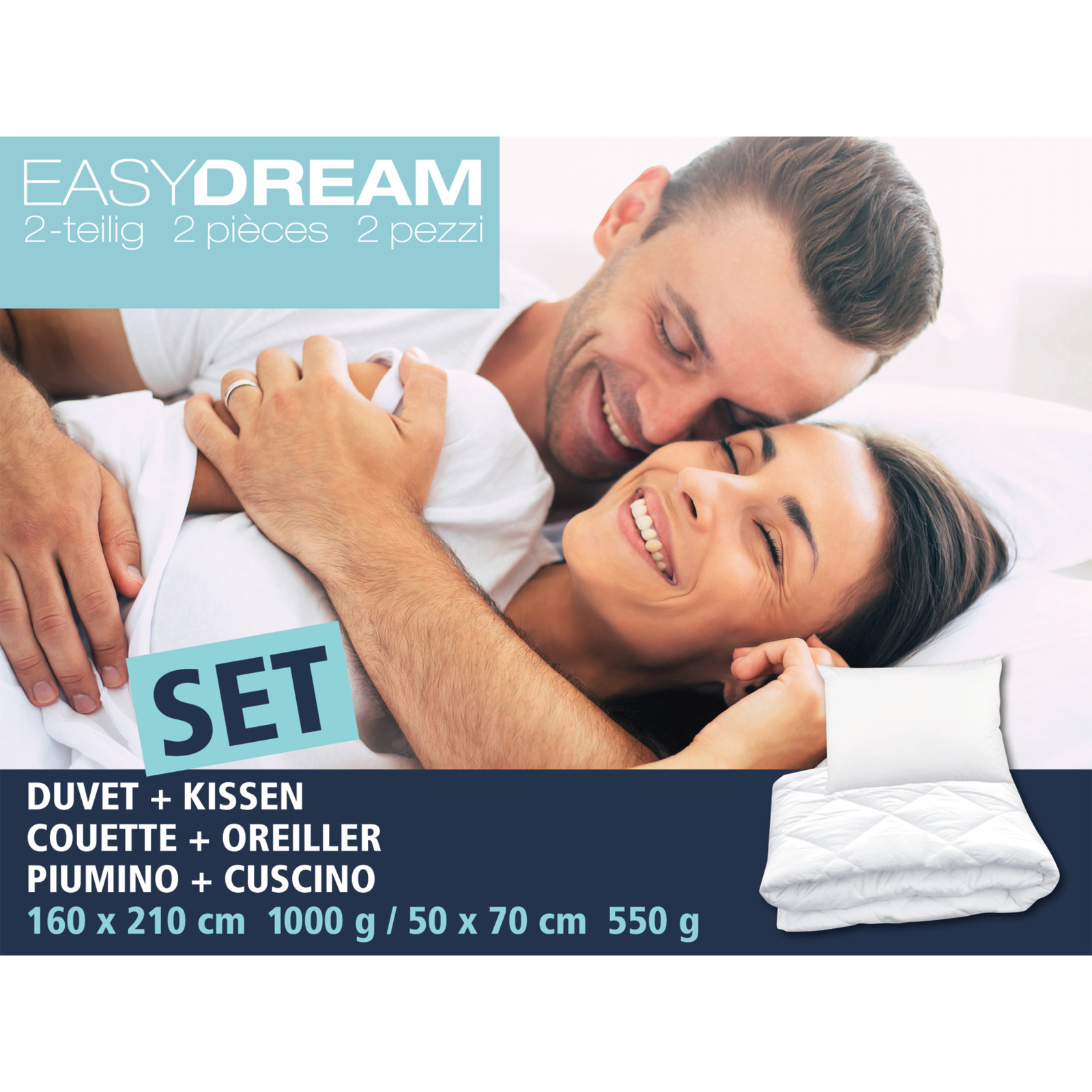 Set Duvet mit Kissen, 2-teilig