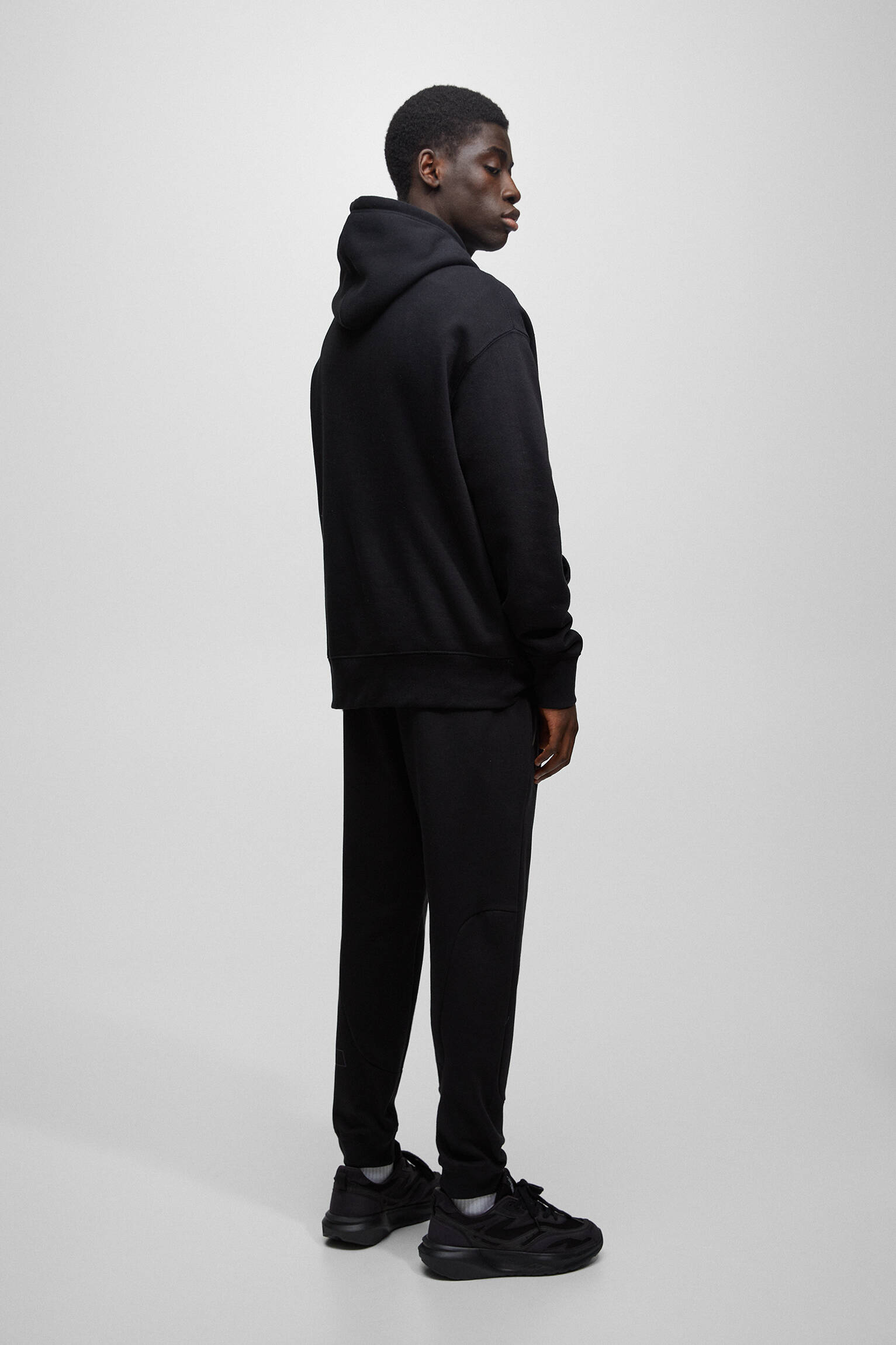 Calça de moletom estilo jogger - preta