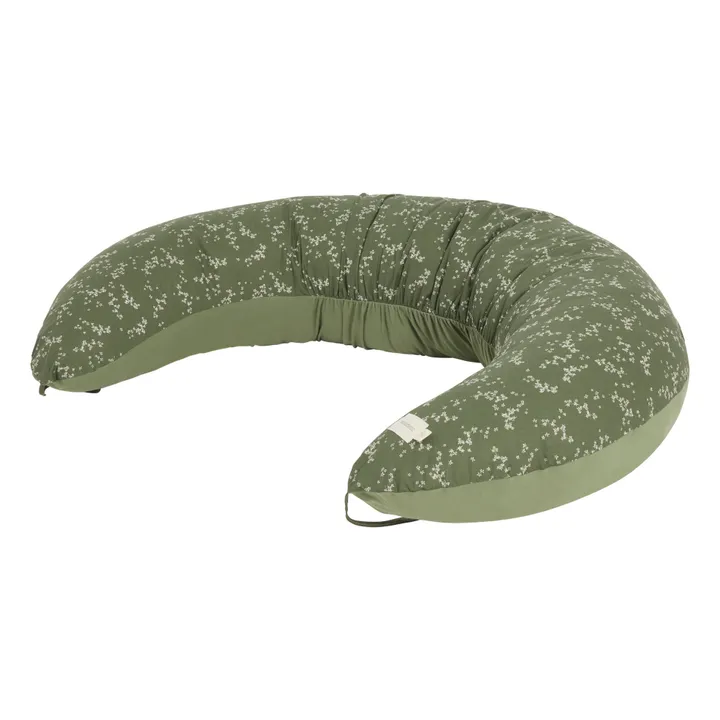 Nobodinoz Coussin d'allaitement Luna en coton bio | Vert