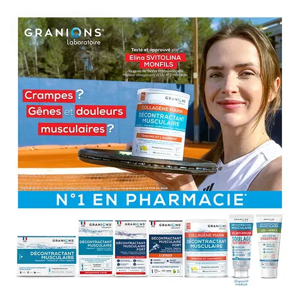 Granions Décontractant Musculaire Gel-Crème Chaufffant - CBD + Arnica - 75 ml