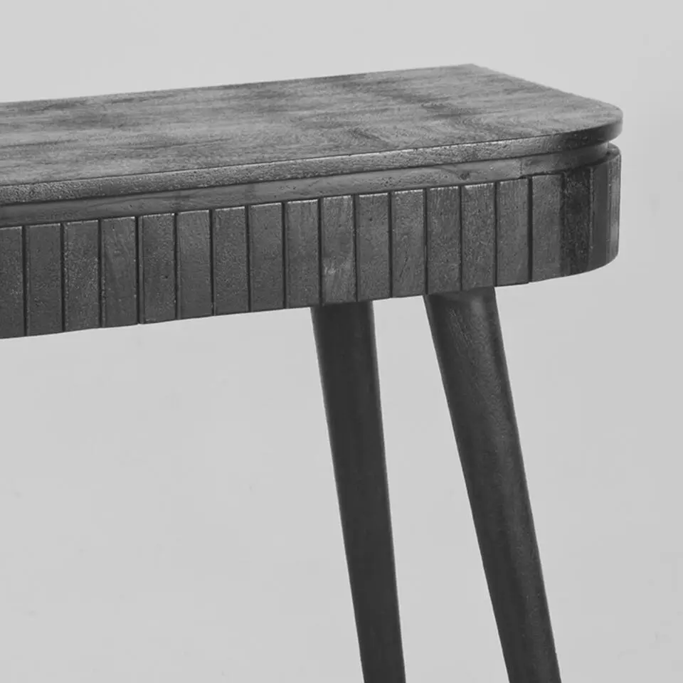 LABEL51 Bureau Nils - Zwart - Mangohout - 100cm
