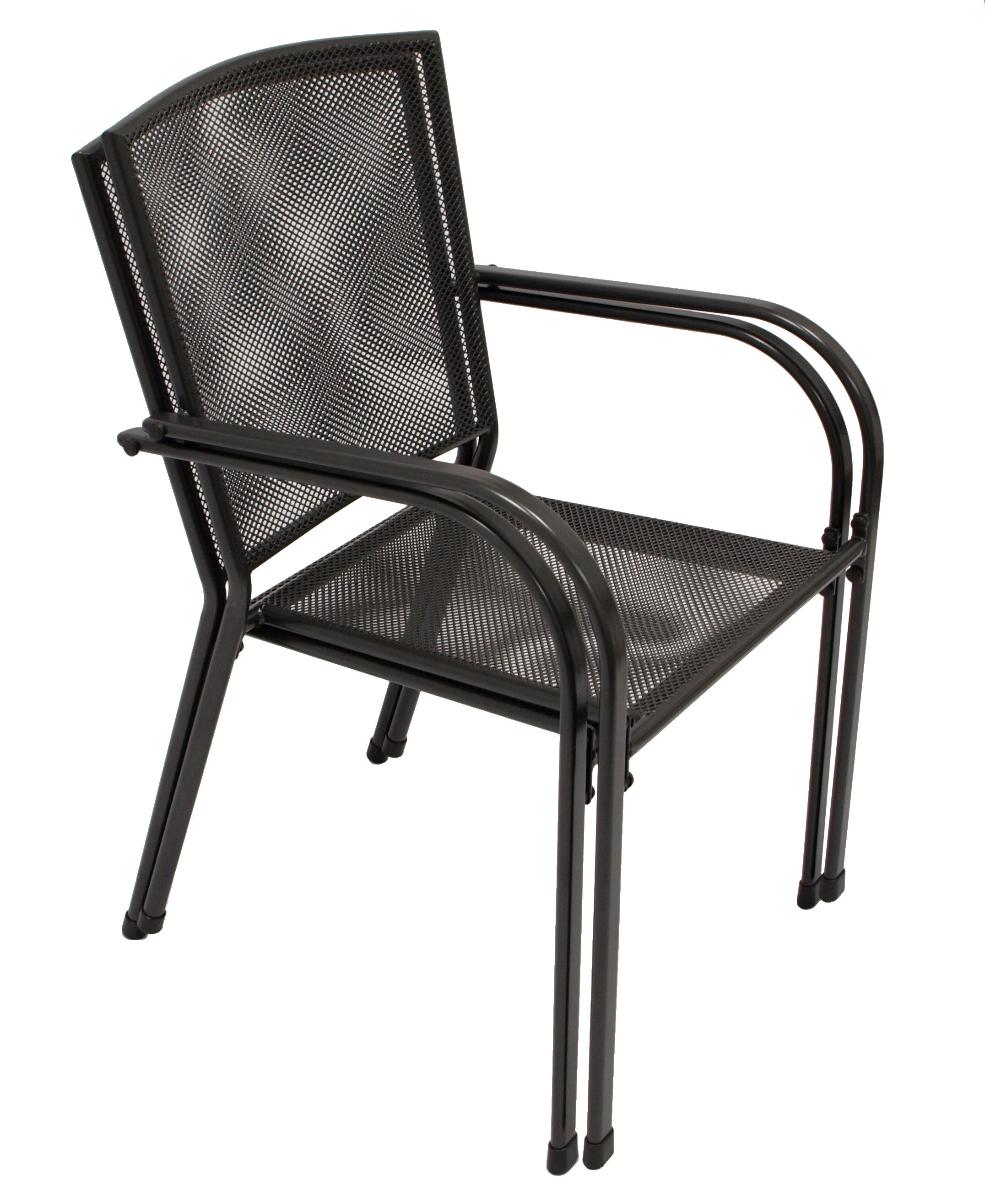 DEGAMO Garnitur CLASSIC 3-teilig, Streckmetall anthrazit (Tisch 70x70cm)