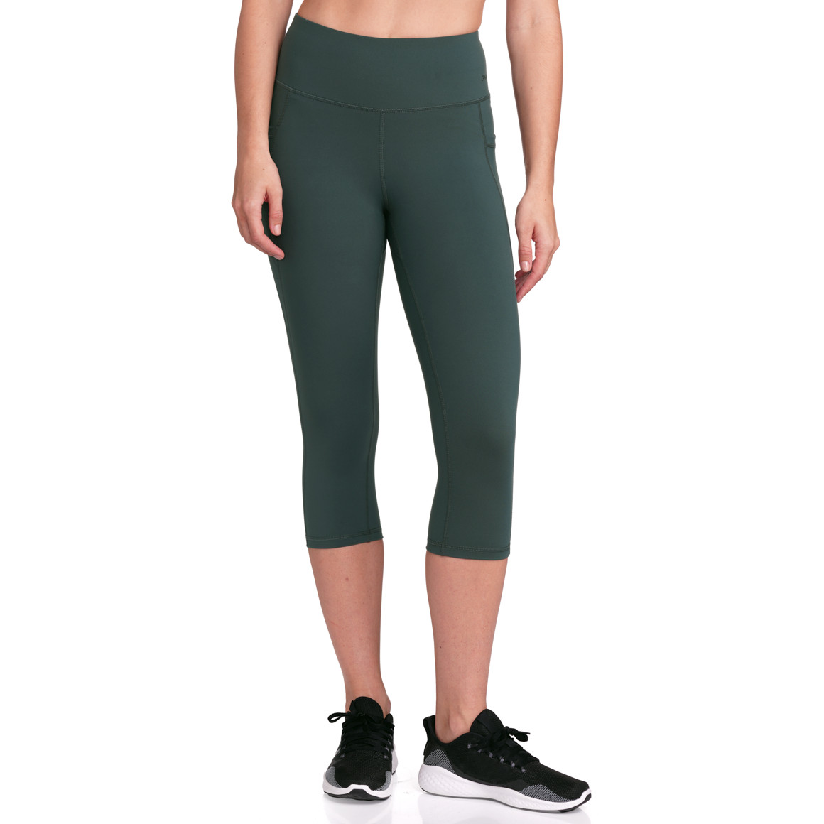 Gina Sports Damen Sport-Leggings in Capri-Länge dunkelgrün
