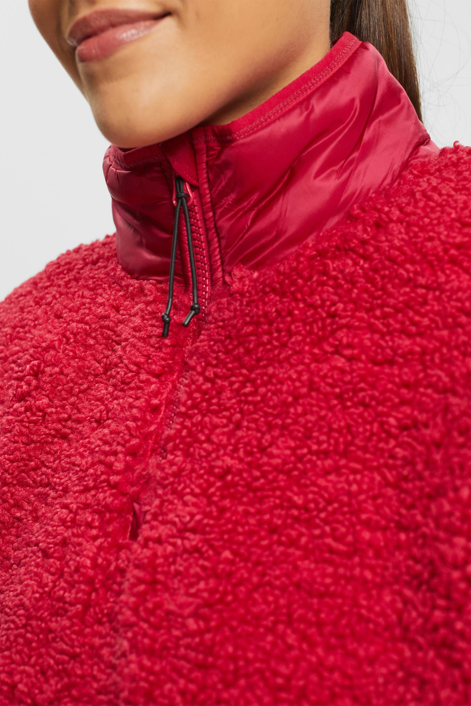 Sweat-shirt à demi-zip en polaire peluche