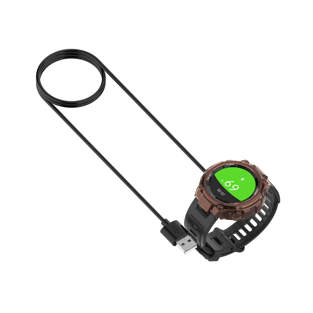 (1m) Amazfit T-Rex A1918 / GTR 42mm / GTR 47mm / GTS USB A Ladekabel Magnetisches Ladegerät - Schwarz