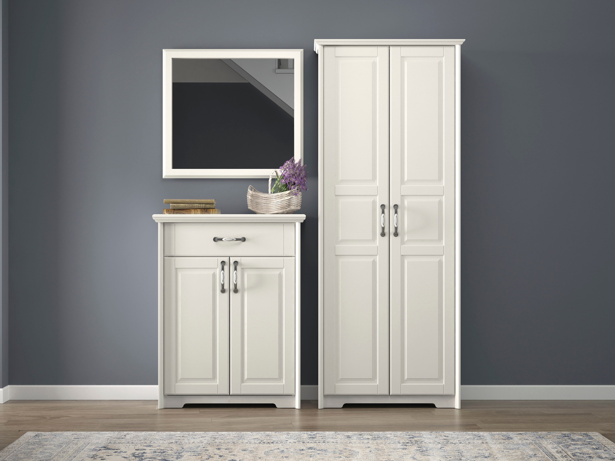 Home affaire Garderobenschrank »Evergreen« (H/B/T): 191/77,7/38,5cm,  UV lackiert, mit Soft-Close-Funktion und ausziehbarer Kleiderstange