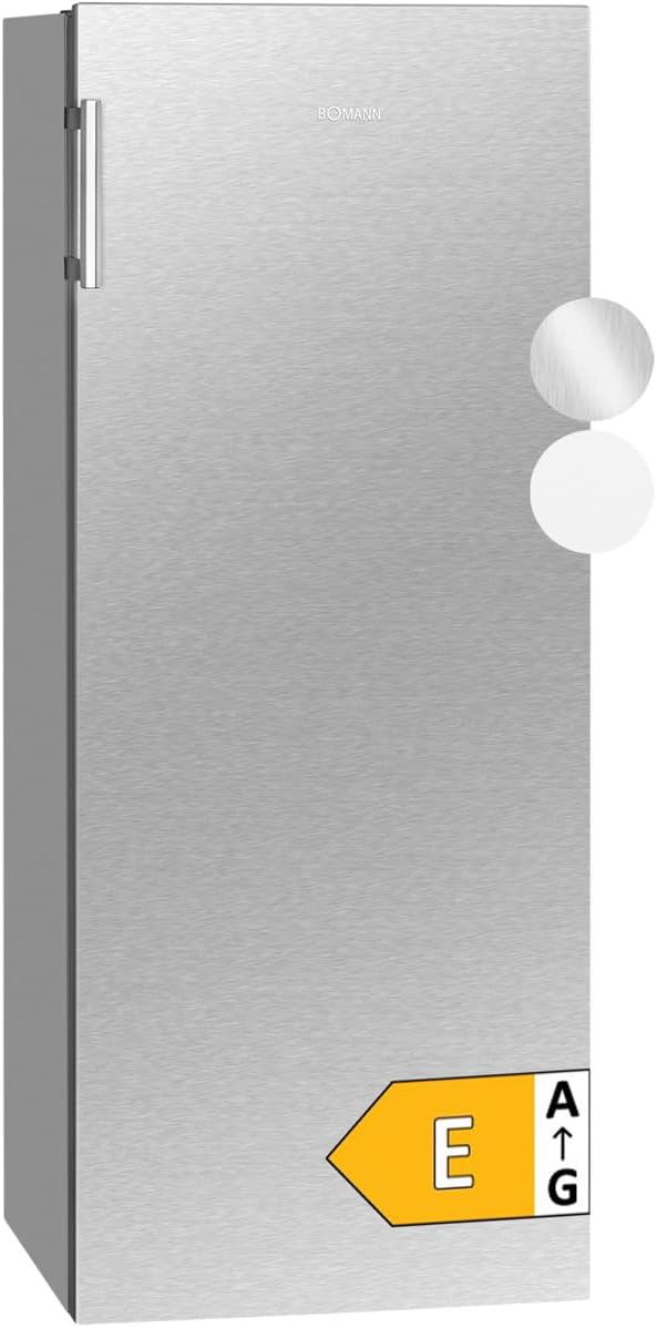 Bomann® Kühlschrank ohne Gefrierfach | Energieklasse E | 143cm | 5 Ablagen | 0°C ~ +8°C | leise 40dB | Getränkekühlschrank | 242L Flaschenkühlschrank | Kühlschrank groß | VS 7316.1 inox