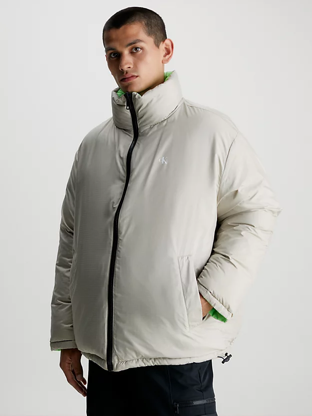 Jaqueta acolchoada reversível estilo anos 90