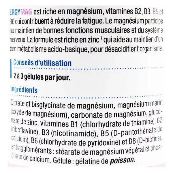 Nutergia Ergymag Magnésium 180 gélules