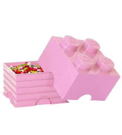 LEGO? Storage Opbevaringsboks - 4 Knopper - 25x25x18 - Lyser?d