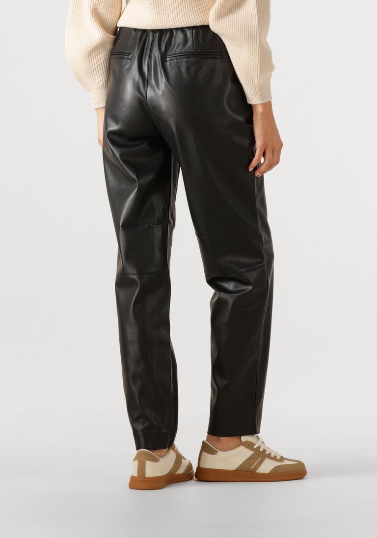 zwarte dante6 chino london faux leather chino