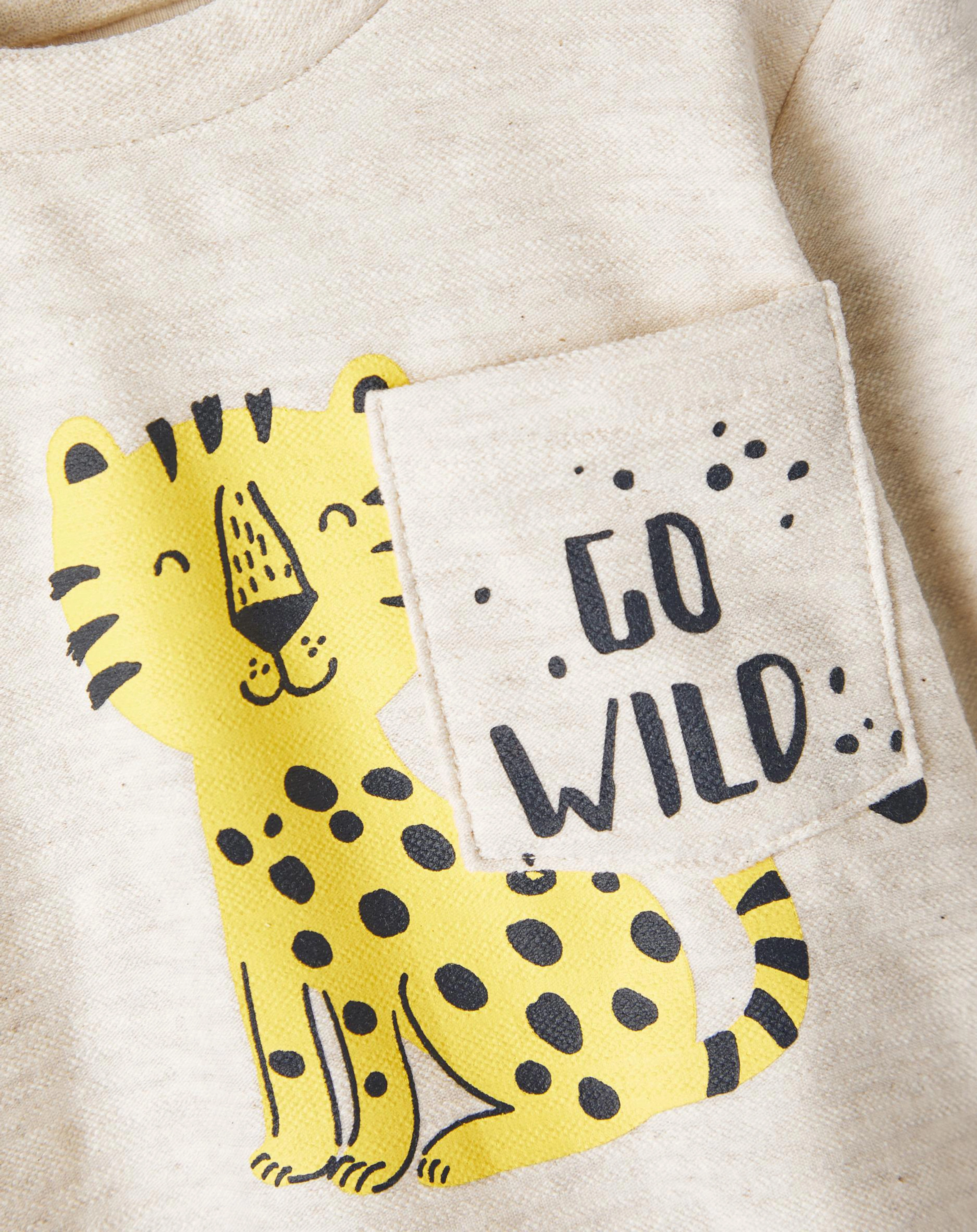 Langarmshirt NBMFUMON - TIGER in peyote melange