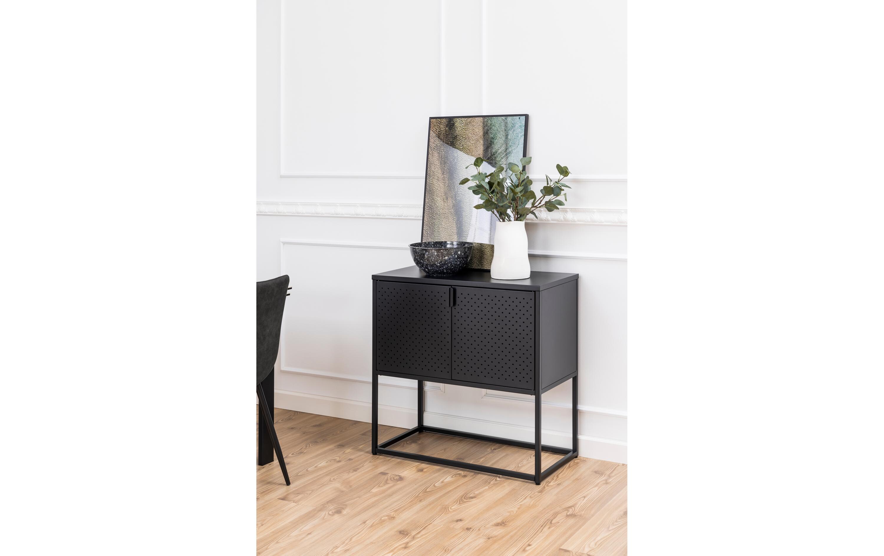 Sideboard Newton 82 x 40 x 80 cm, Schwarz<br>Kommode
