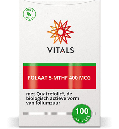 Vitals Folaat 5-MTHF 400 mcg (100 capsules)