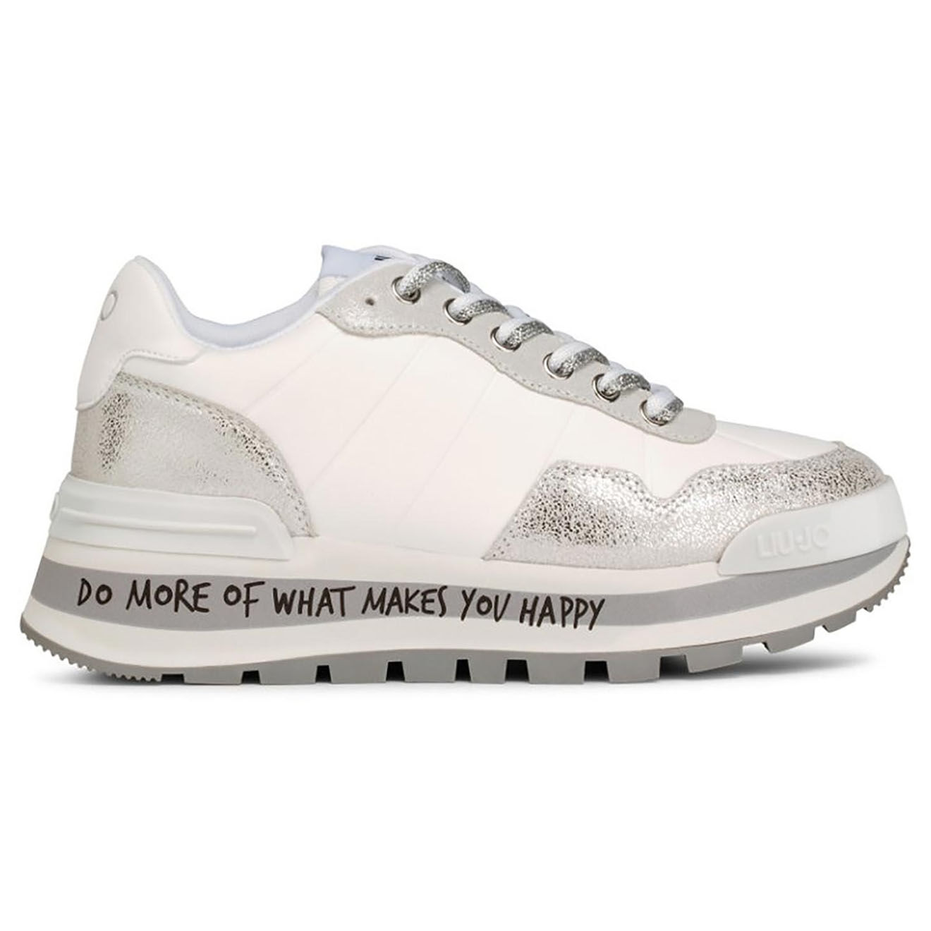 Liu-Jo Sneakers en Cuir Lara blanc/argenté
