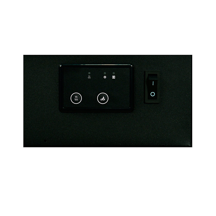 Insert à bois effet flamme GoodHome 1800W noir