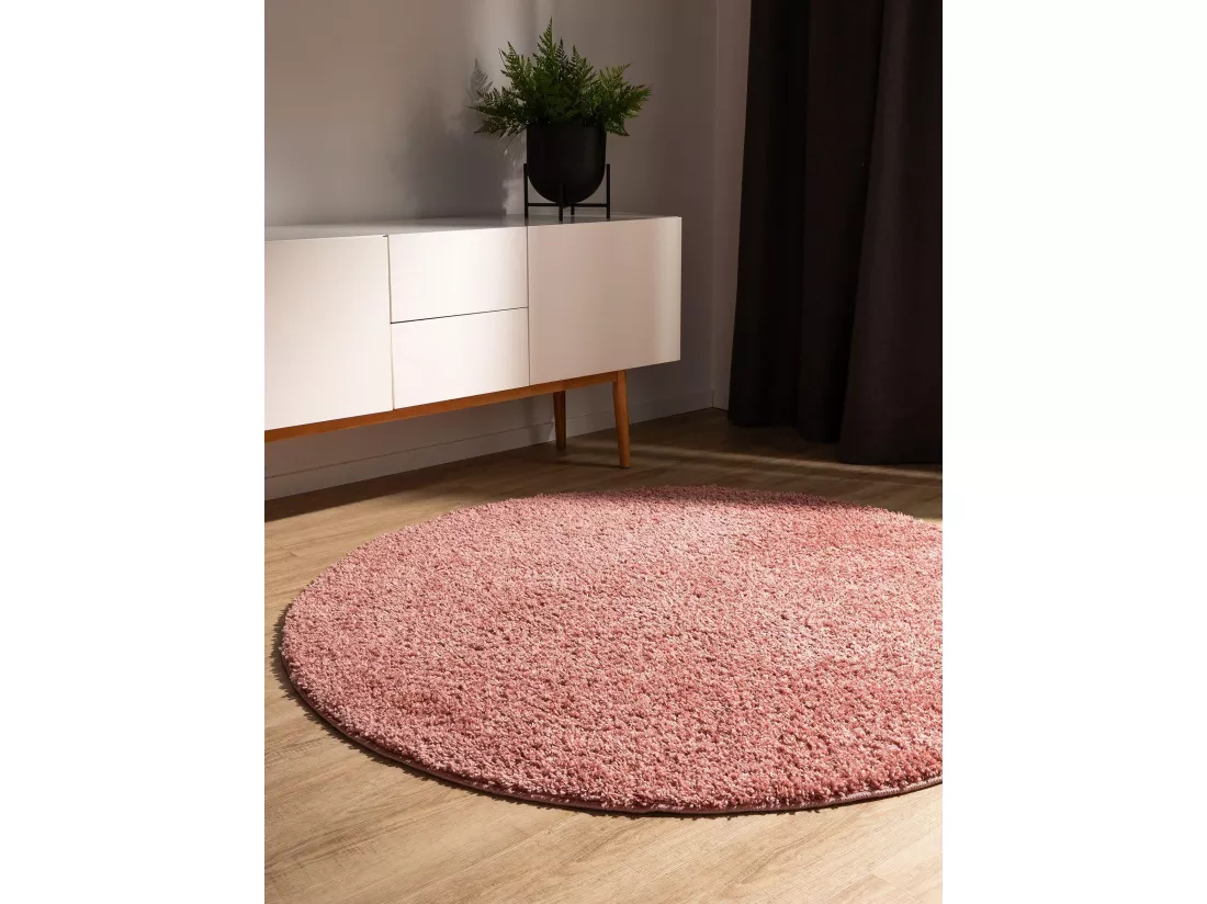 Tapis à poils longs Soho Rose ø 120 cm rond