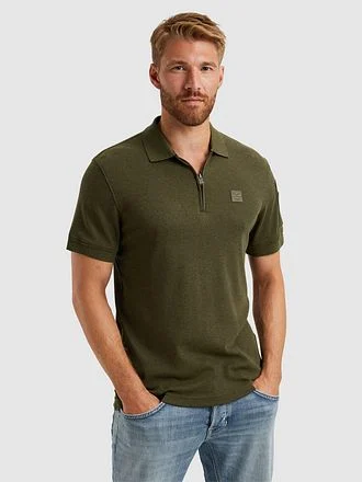 PME Legend Half-Zip Poloshirt Interlock Olijfgroen PPSS2503857-8035 kopen