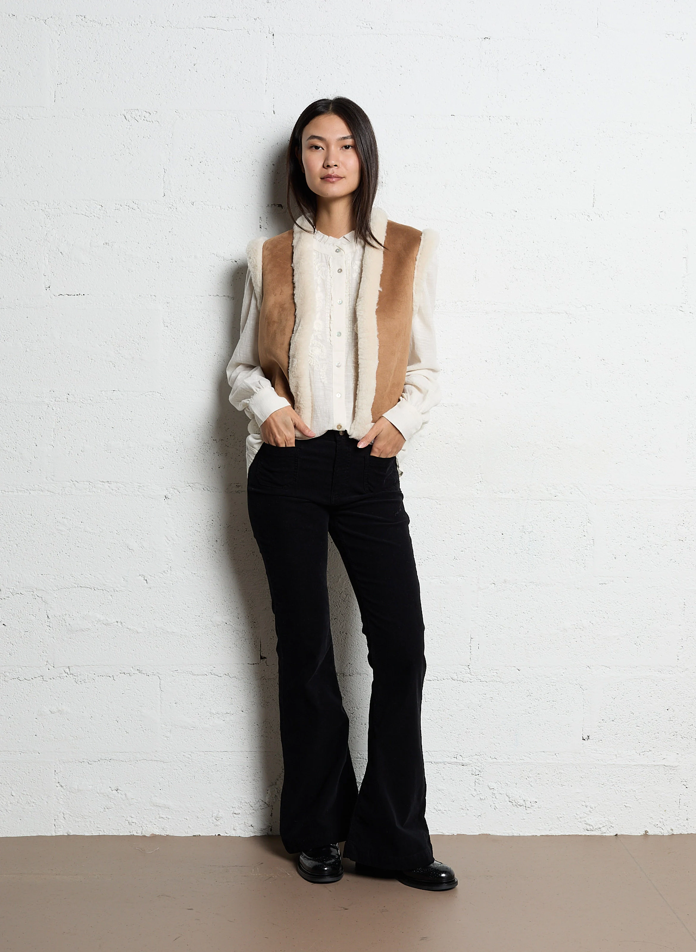 BROOKE - Chemise brodée en coton| Blanc