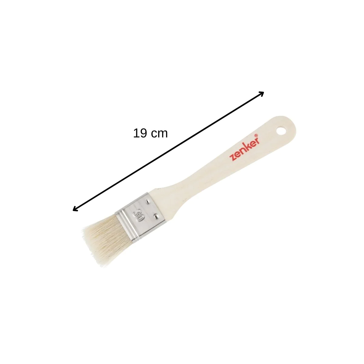 Pinceau de cuisine et de pâtisserie 19 cm en poils naturels Zenker