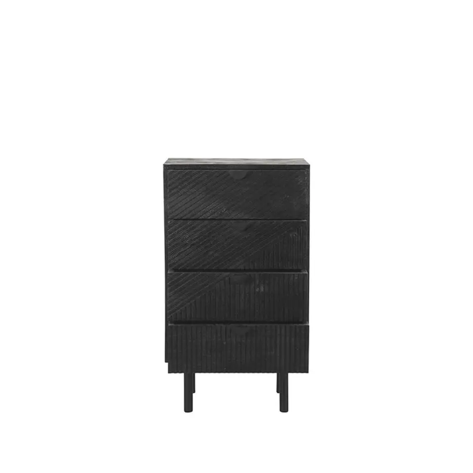 LABEL51 Ladekast Cotia - Zwart - Mangohout - 50cm breed
