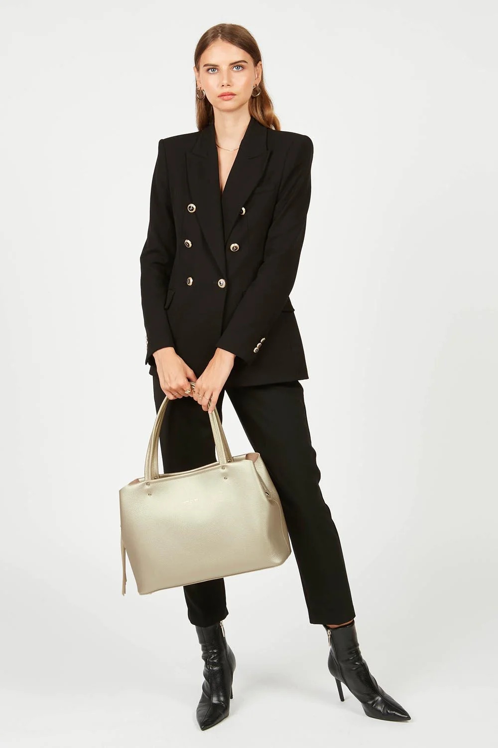 Foulonné Double-Grand sac cabas épaule