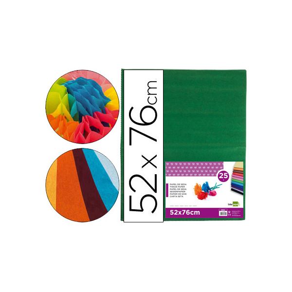 Liderpapel Papel de Seda 52x76cm Verde