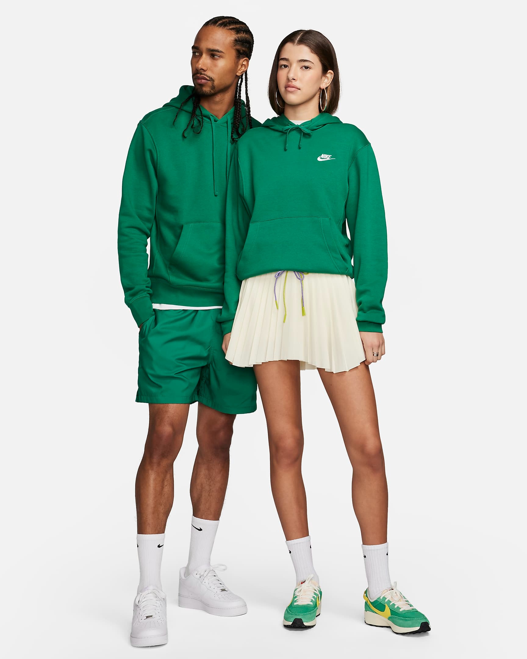 Club Fleece Hoodie Unisex 365/Malachite/Malachite/White
