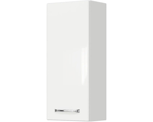 Pelipal Kumba badkamermeubelset (B x H x D 107 x 200 x 50 cm), glanzend witte fronten, 5-delige set inclusief witte mineraalstenen wastafel, badmeubel en wandkast (99.770125094)