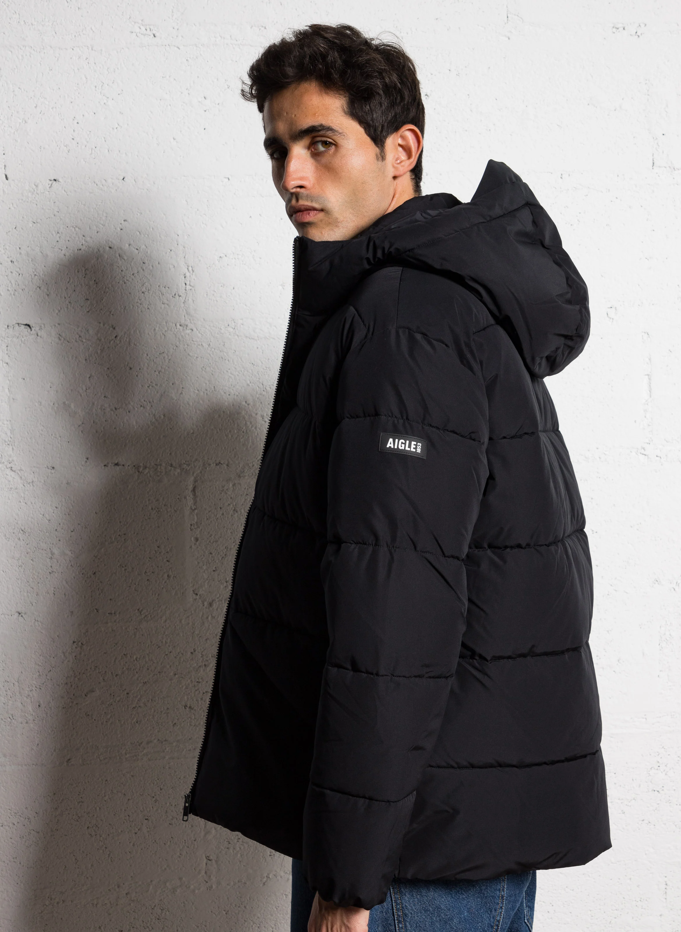 Doudoune col montant| Noir