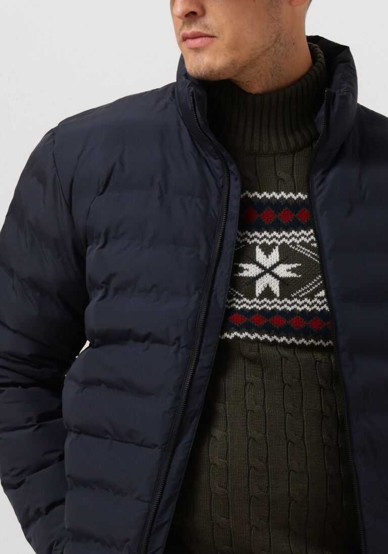 SELECTED HOMME donkerblauwe selected homme gewatteerde jas slhbarry quilted jacket b noos